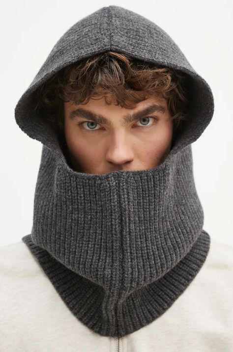 A.P.C. wool balaclava cagoule sacha gray color WVBBR.M25070