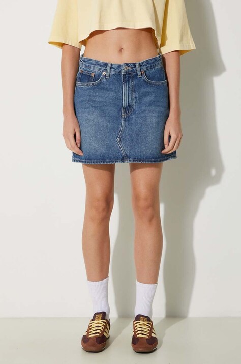 Samsoe Samsoe fustă din denim SASHELLY mini, creion, F24200020