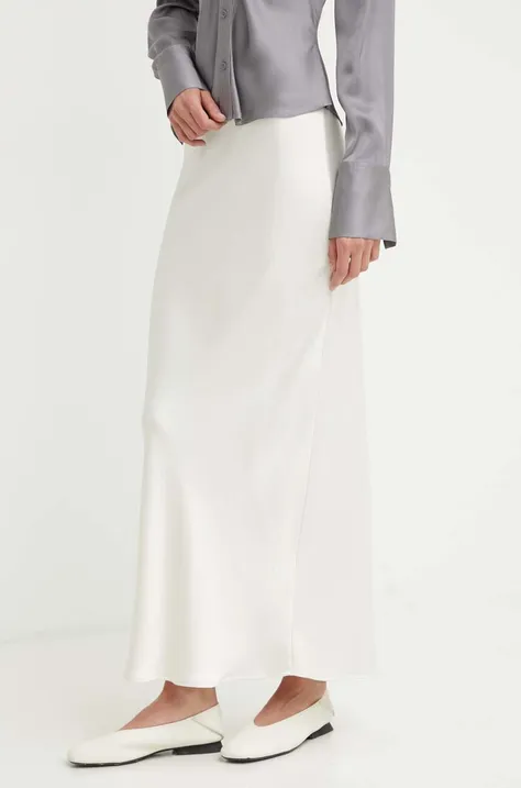 Suknja Samsoe Samsoe SAAGNETA boja: bijela, maxi, ravna, F24200090