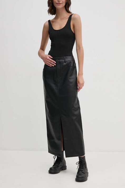 Calvin Klein Jeans fusta culoarea negru, maxi, drept, J20J223547