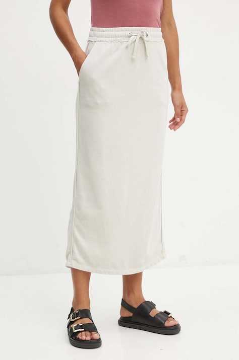 Boss Orange fusta din bumbac culoarea gri, maxi, drept, 50518289