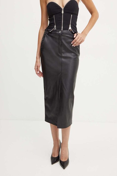 Pinko fusta culoarea negru, midi, creion, 104145 7105