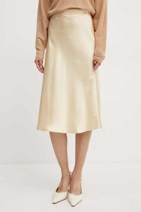 Φούστα Marciano Guess JOSETTE χρώμα: μπεζ, 4YGD03 7116A