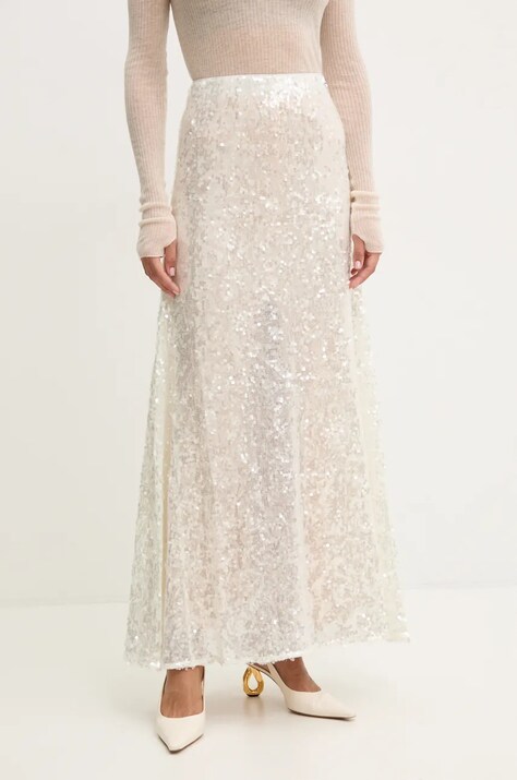 Patrizia Pepe fusta culoarea bej, maxi, evazati, 2G0997 A495