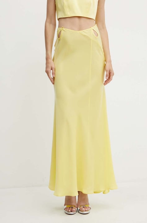 Sukně Bardot MARLI žlutá barva, maxi, áčková, 59413SB