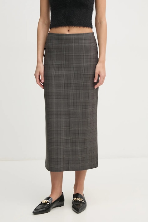 Спідниця United Colors of Benetton колір зелений midi пряма 4GEVD004B