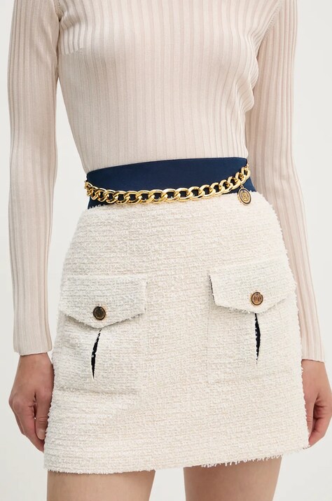 Suknja Elisabetta Franchi boja: bež, mini, pencil, GO07447E2
