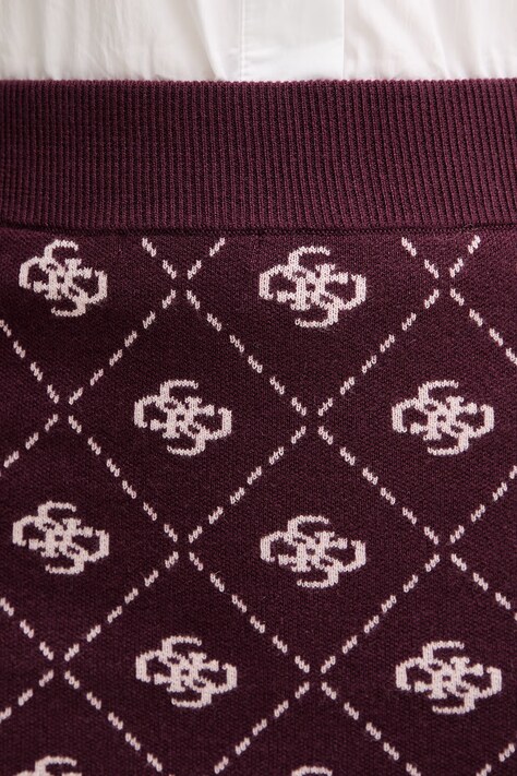 Guess spódnica z domieszką wełny SARAH kolor fioletowy mini ołówkowa W4BD0S Z3JD2