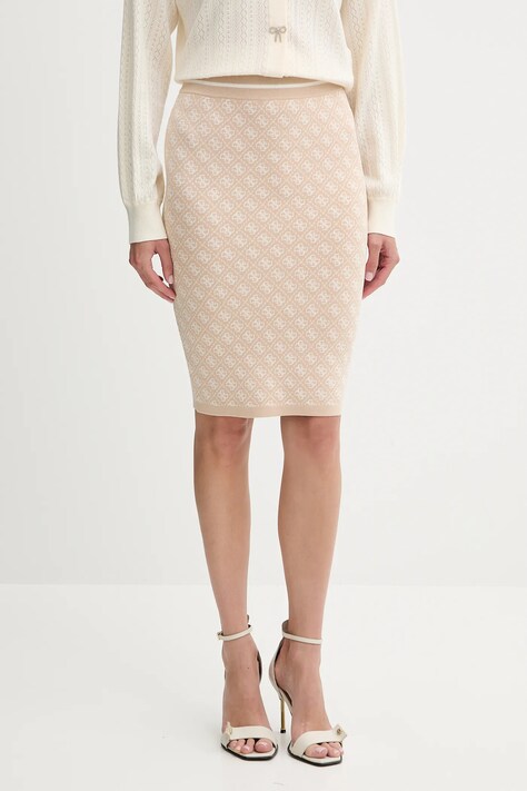 Спідниця Guess LISE колір чорний mini олівець W4BD53 Z37K0