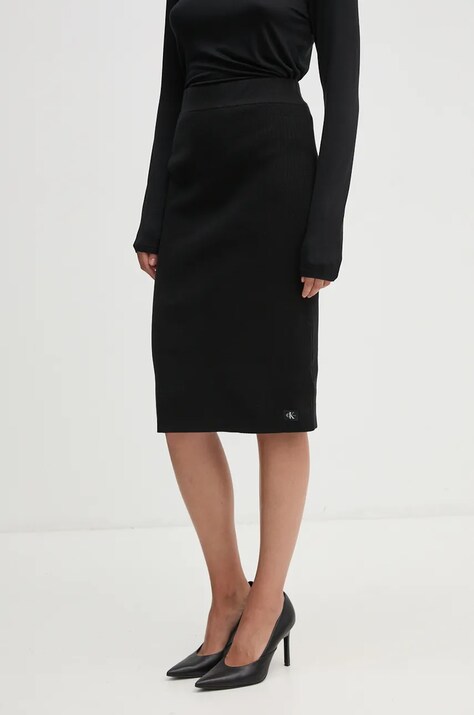 Юбка Calvin Klein Jeans цвет чёрный midi прямая J20J224258