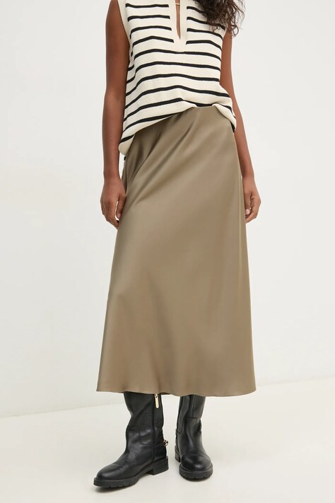 Юбка Pedro del Hierro цвет зелёный maxi расклешённая 7598305