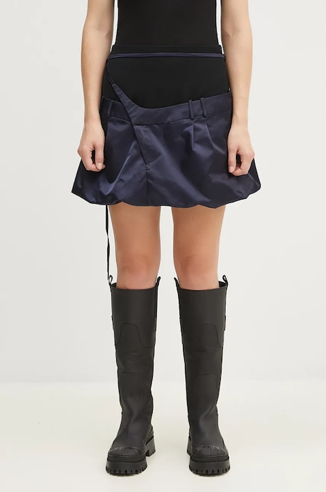 Sukně Ottolinger Drape Bomber Skirt tmavomodrá barva, mini, 1090606221