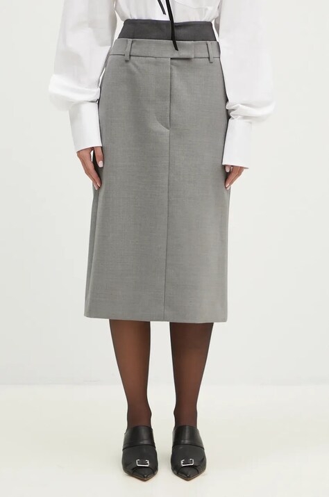 Sportmax gonna in lana Alceste colore grigio 2422106062600