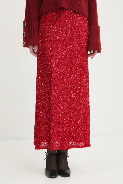 Юбка Never Fully Dressed Dorris Skirts цвет красный maxi прямая NFDSK594