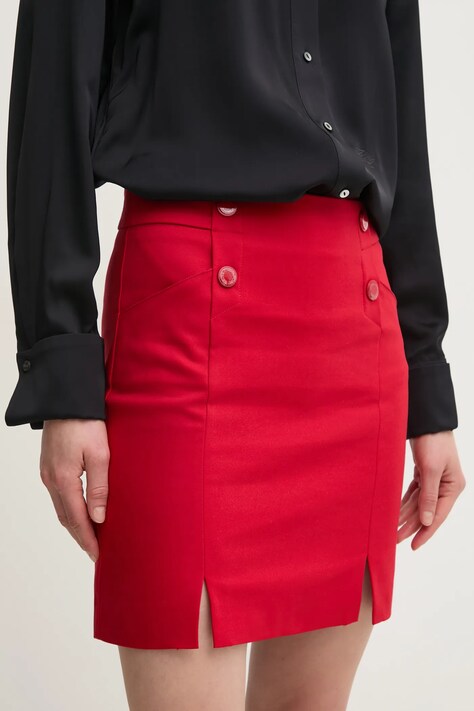 Morgan fusta JEON culoarea rosu, mini, creion, JEON