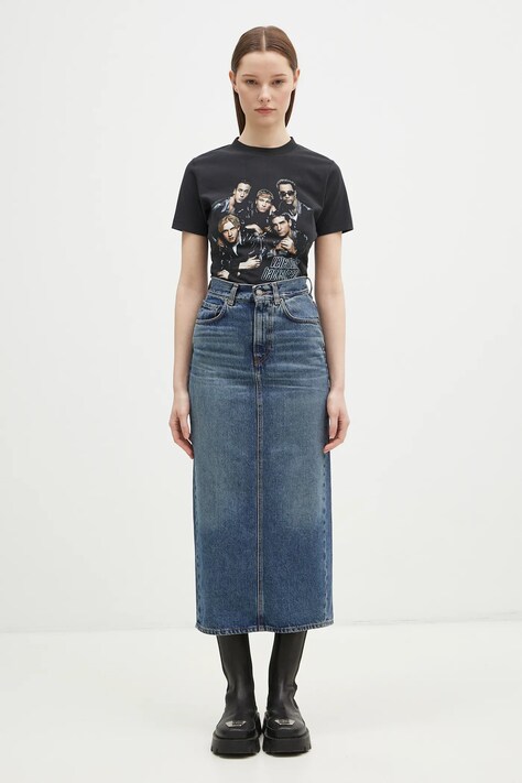 Джинсова бавовняна спідниця Fiorucci Denim Midi — фото 6