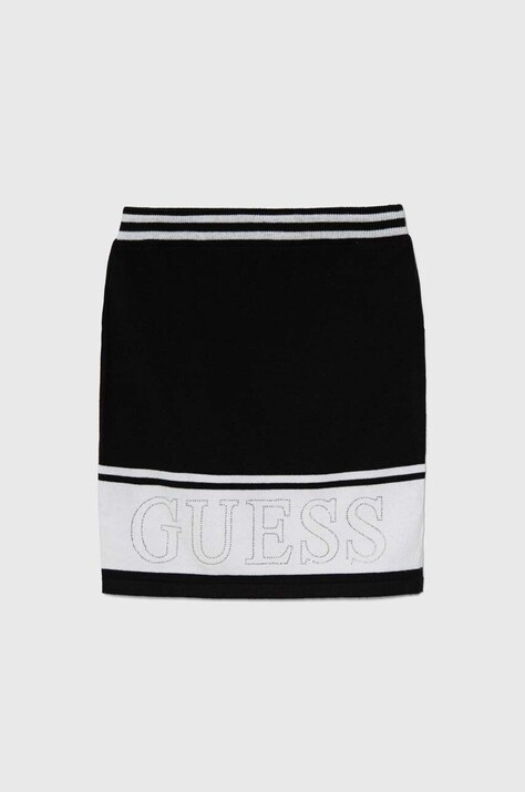 Guess fusta fete culoarea negru, mini, drept, J4YD05 Z3GW0