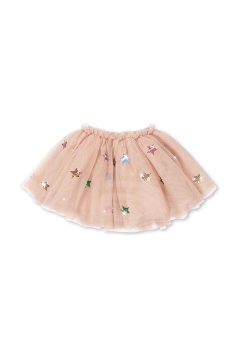 Детска пола Konges Sløjd YVONNE SKIRT в бежово къса разкроена KS101759