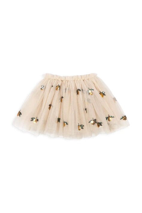Sukně Konges Sløjd YVONNE SKIRT béžová barva, mini, áčková, KS102157