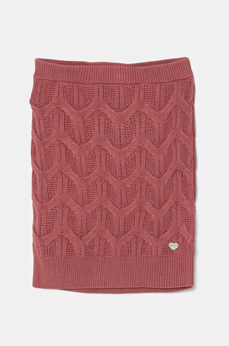 Дитяча спідниця з домішкою вовни Guess колір рожевий mini пряма J4BD09 Z37L1
