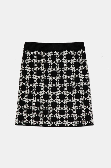 Guess fusta culoarea negru, mini, drept, J4BD02 Z3K10