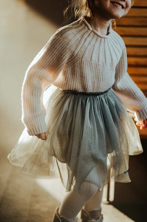 Дитяча спідниця Donsje Pien Skirt колір сірий mini розкльошена 4035400