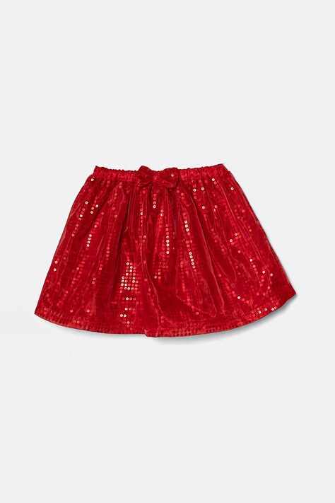 Sukně United Colors of Benetton červená barva, mini, áčková, 42R4G000X