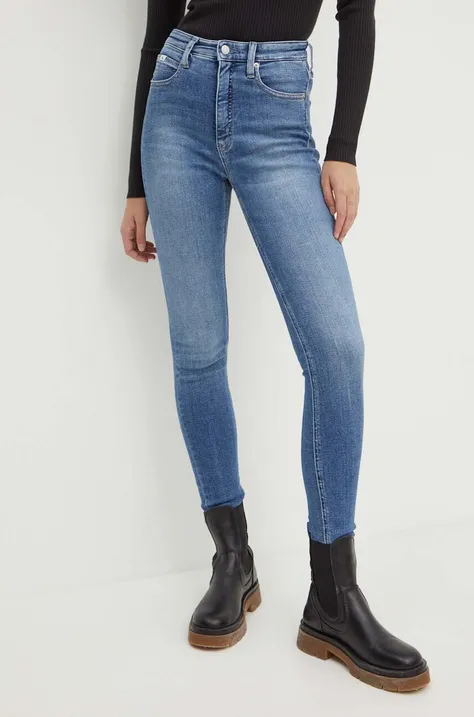 Calvin Klein Jeans jeansy damskie kolor niebieski J20J223640