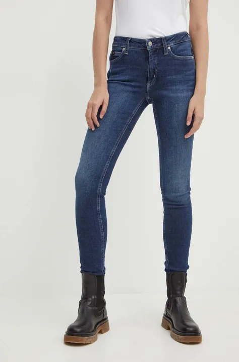 Τζιν παντελόνι Calvin Klein Jeans χρώμα: ναυτικό μπλε, J20J223646