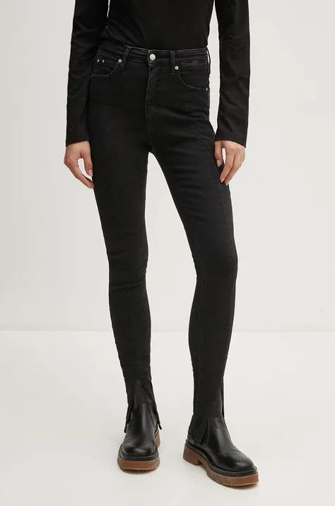 Calvin Klein Jeans jeansy damskie kolor czarny J20J223715