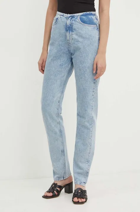 Traperice Calvin Klein Jeans za žene, visoki struk, J20J223887