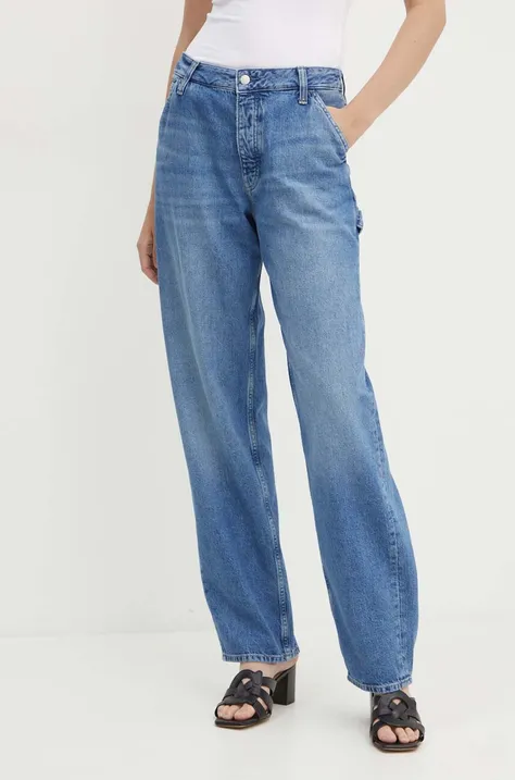 Traperice Calvin Klein Jeans za žene, visoki struk, J20J223942
