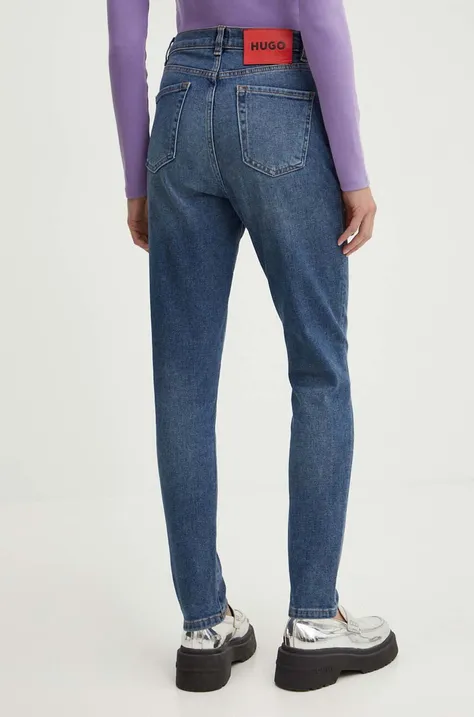 HUGO jeansy damskie kolor granatowy 50519543