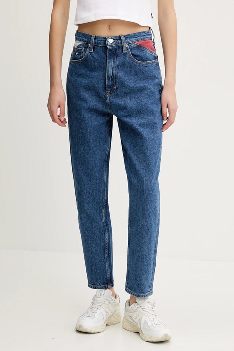 Traperice Tommy Jeans za žene, visoki struk, DW0DW18572