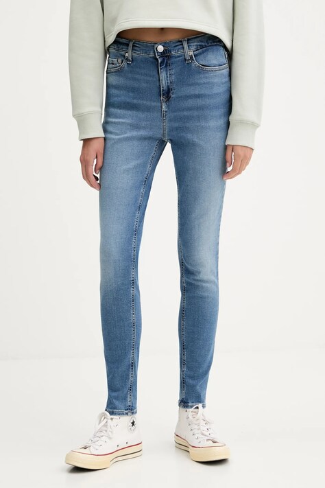 Tommy Jeans jeansy Nora damskie kolor niebieski DW0DW19255