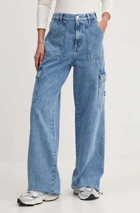 Tommy Jeans jeansy damskie kolor niebieski DW0DW18176