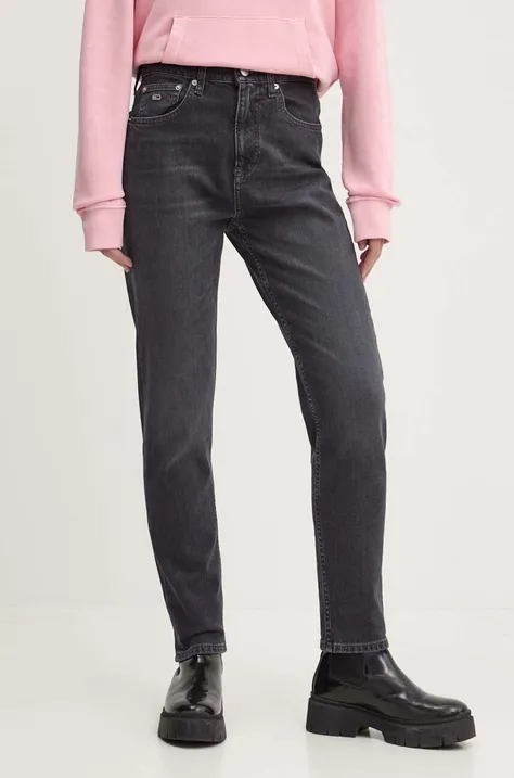 Τζιν παντελόνι Tommy Jeans χρώμα: μαύρο, DW0DW19249