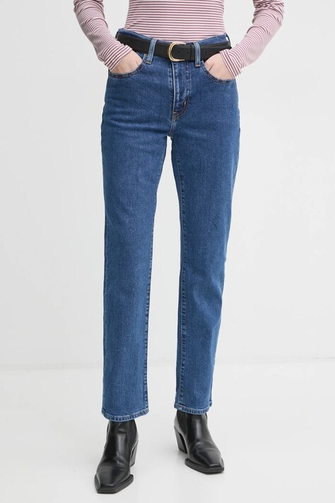 Levi's jeans 724 HIGH RISE STRAIGHT donna colore blu 18883