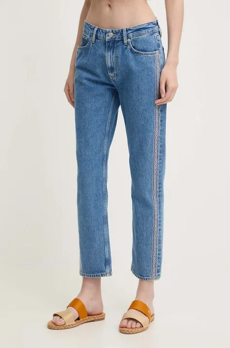 Džíny Pepe Jeans STRAIGHT JEANS MW CRAFT dámské, high waist, PL204719