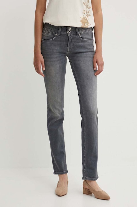 Rifle Pepe Jeans SLIM JEANS LW dámske, tmavomodrá farba, PL204729UH7