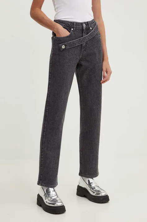 Traperice Karl Lagerfeld Jeans za žene, visoki struk, 245J1112