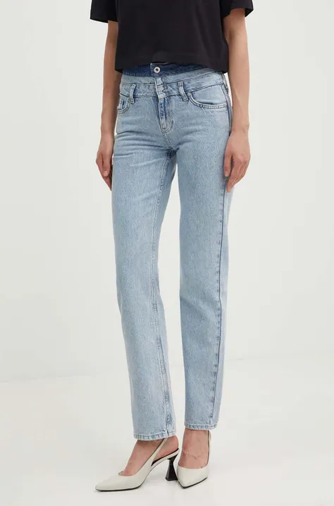 Traperice Karl Lagerfeld Jeans za žene, visoki struk, 245J1114