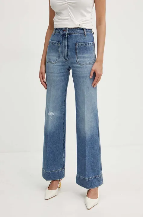 Victoria Beckham jeansy damskie kolor niebieski 1124DJE005218D