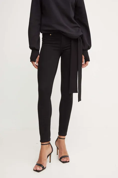 Kavbojke Versace Jeans Couture ženske, črna barva, 77HAB5J0 CDW00