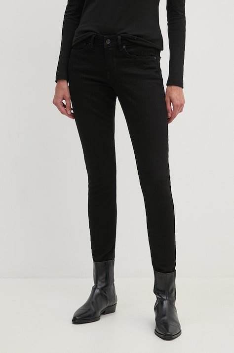 Traperice Pepe Jeans SKINNY JEANS LW za žene, boja: crna, PL204583XG9