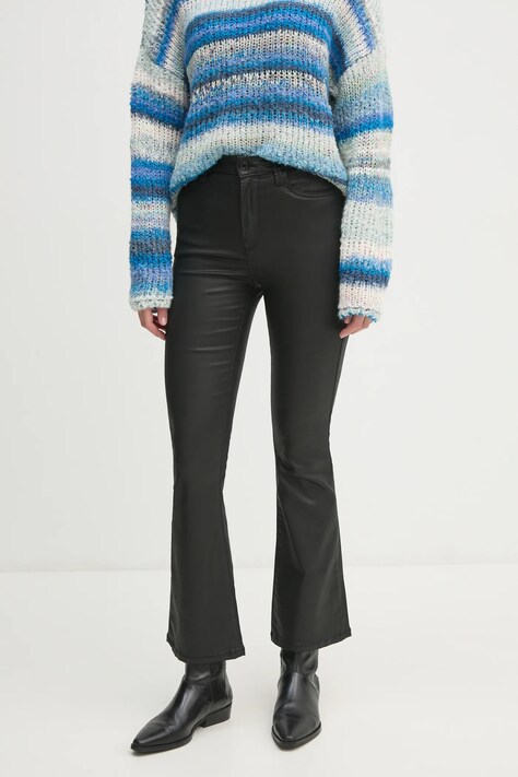 Pepe Jeans spodnie FLARE HW damskie kolor czarny dzwony high waist PL204733XM5