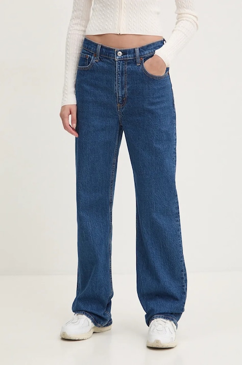 Džíny Abercrombie & Fitch dámské, high waist, KI155-4387