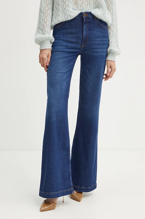 Džíny Twinset dámské, high waist, 242TP2571