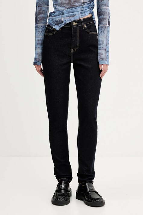 Guess Jeans jeansy damskie kolor granatowy W4BA92 D5CB4