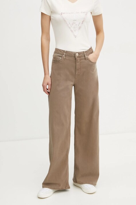 Guess jeansi femei, culoarea maro, W4BA82 WFQYB